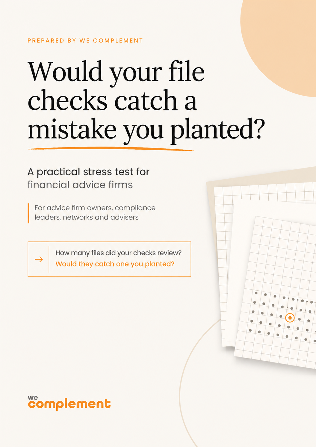 Would your file checks catch a mistake you planted? white paper cover